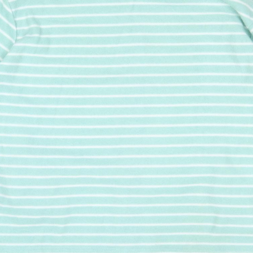 Anne De Lancay Womens Blue Striped Jacket Size M Zip