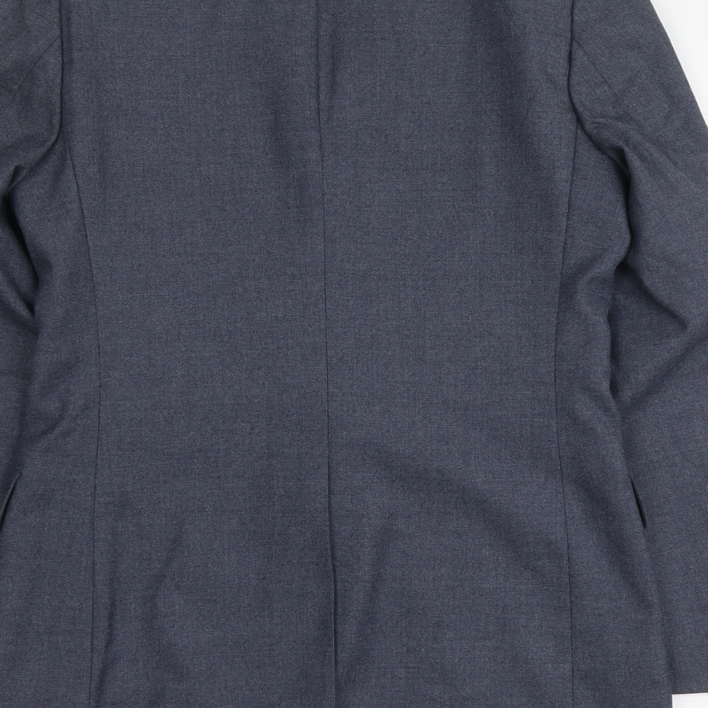Burton Mens Blue Polyester Jacket Suit Jacket Size S Regular