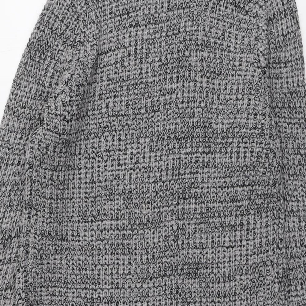Blue Vanilla Womens Grey Roll Neck Acrylic Pullover Jumper Size 12