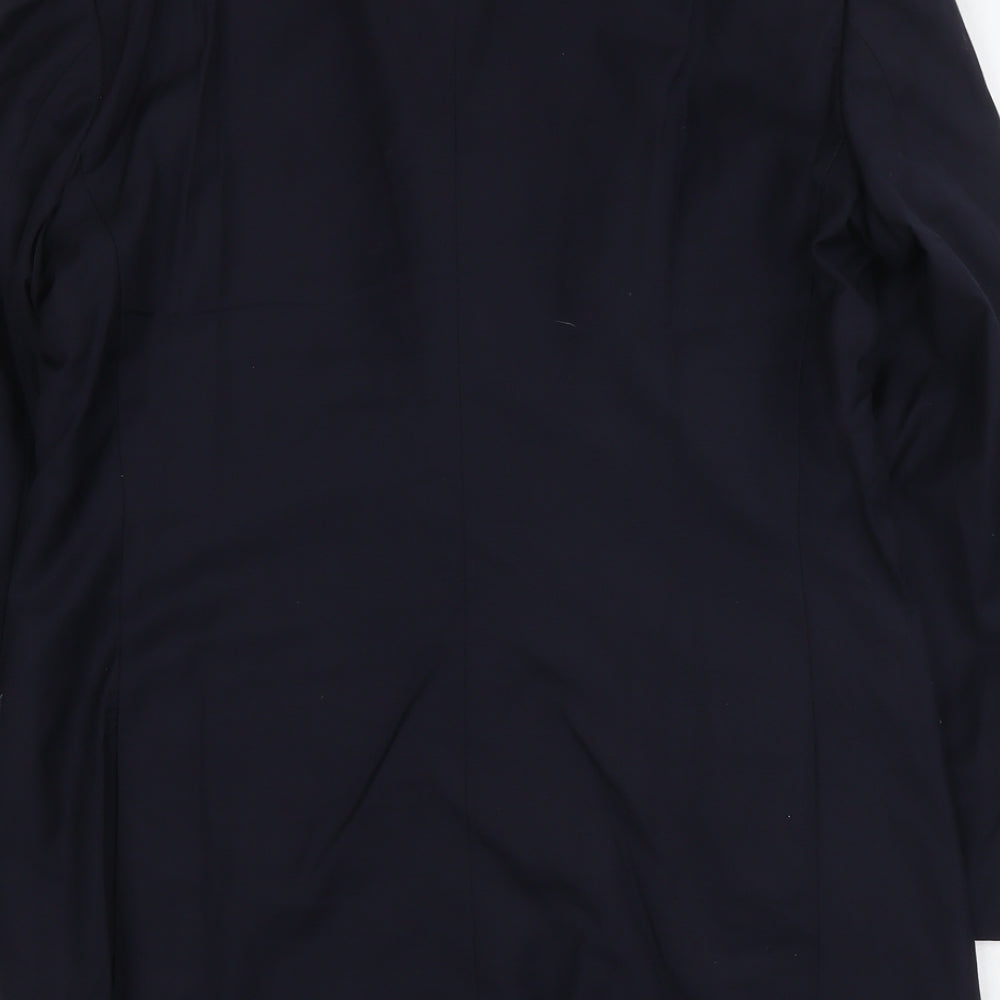 Tai Pan Row Mens Blue Polyester Jacket Suit Jacket Size L Regular