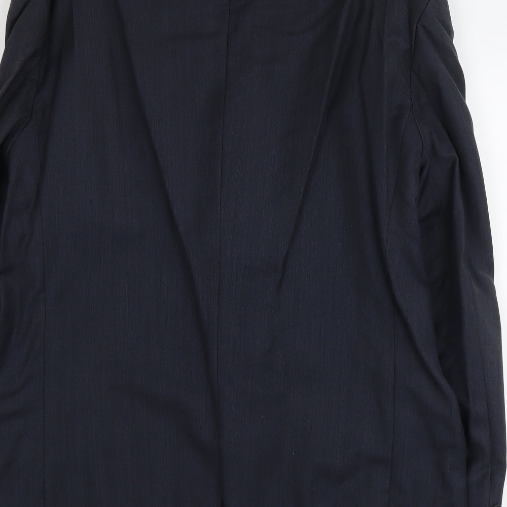 Blazer Mens Blue Wool Jacket Suit Jacket Size L Regular