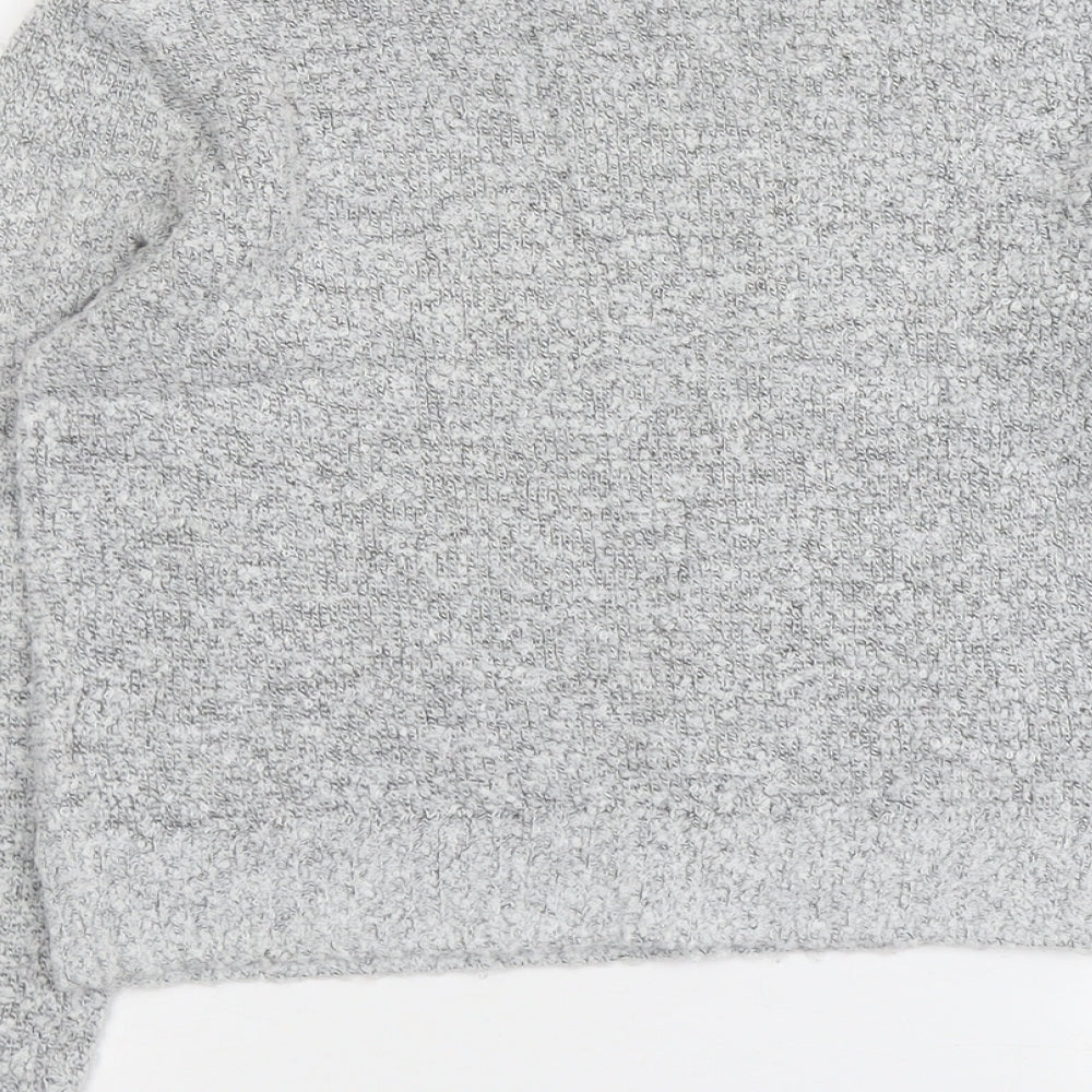 H&M Womens Grey Round Neck Acrylic Pullover Jumper Size M