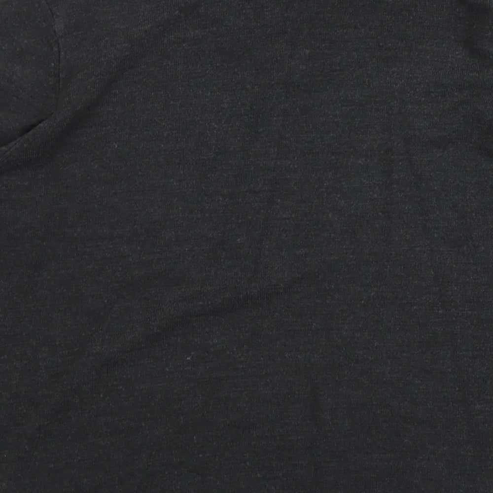 Marks & Spencer Mens Grey V-Neck Acrylic Pullover Jumper Size L Long Sleeve