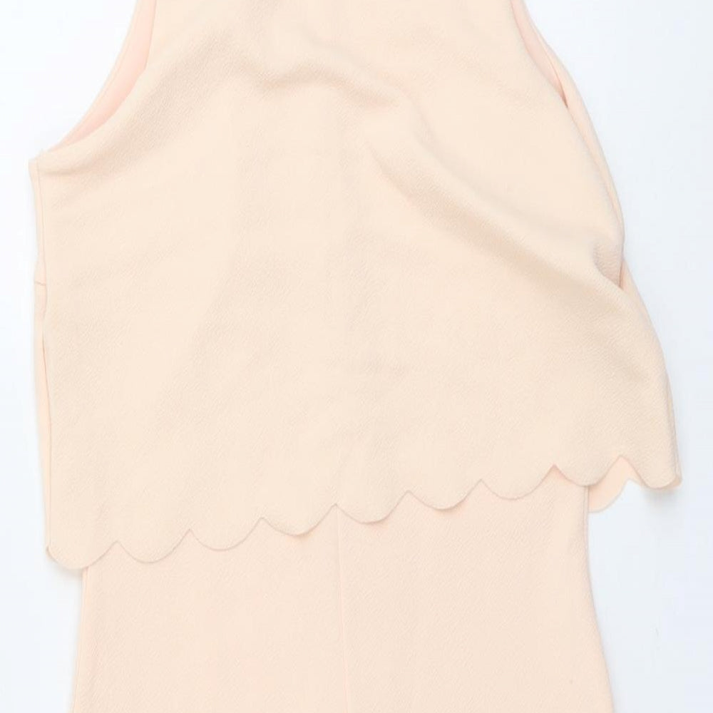 New Look Womens Pink Polyester A-Line Size 8 Round Neck Pullover