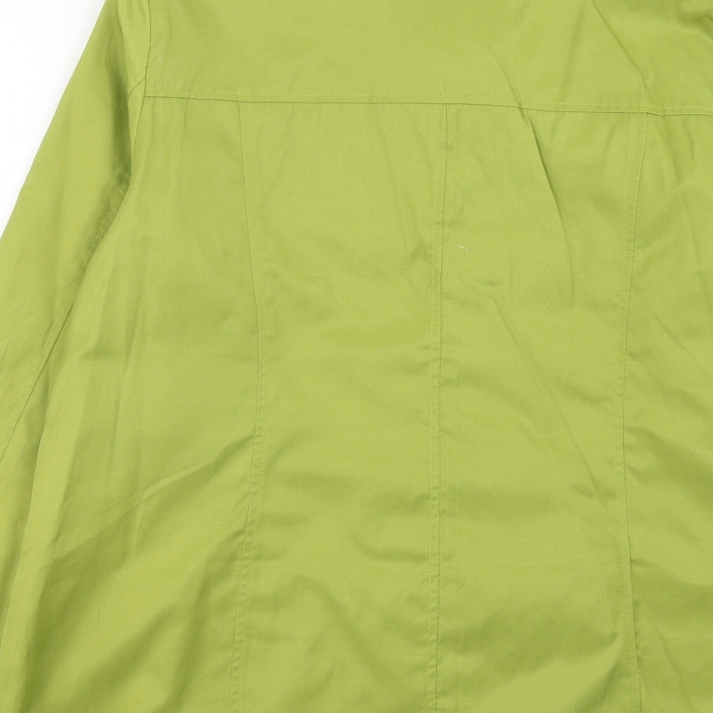 Being Casual Womens Green Jacket Size 14 Button