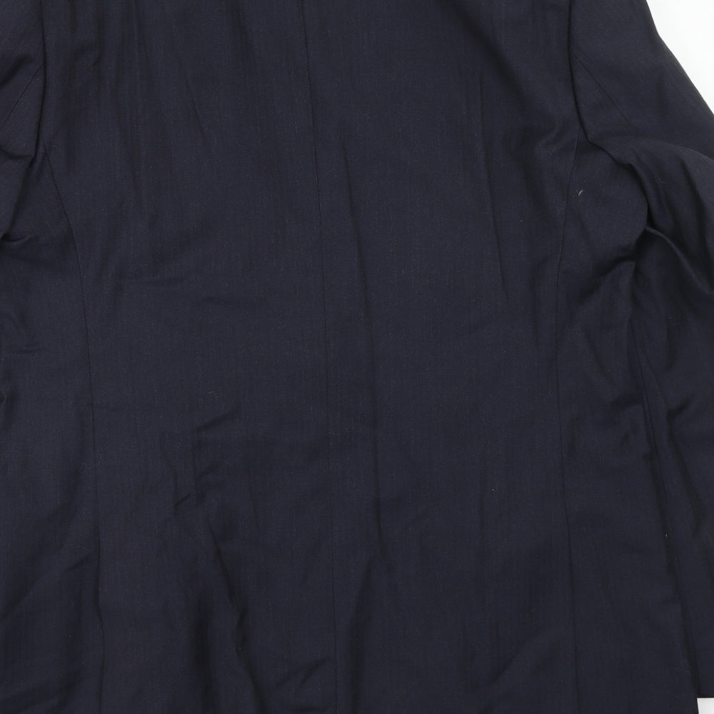Marks & Spencer Mens Blue Polyester Jacket Suit Jacket Size 42 Regular