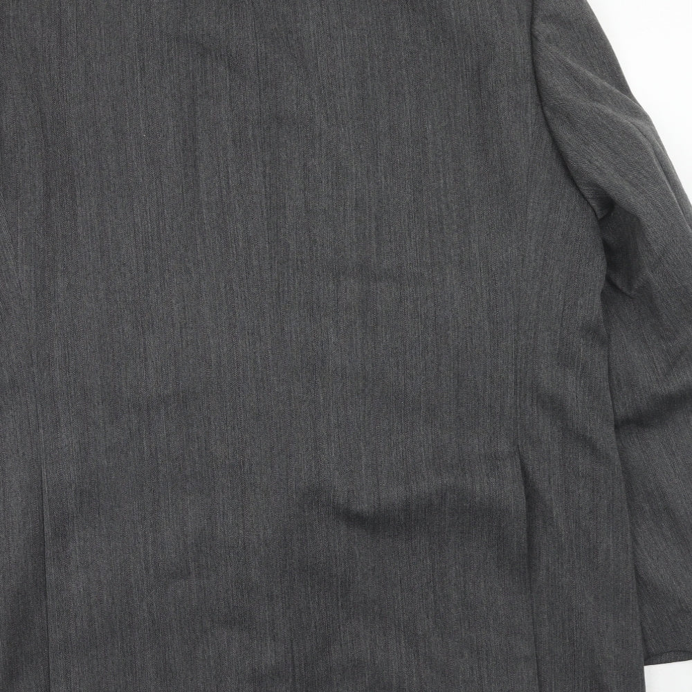 charles knight Mens Grey Polyester Jacket Suit Jacket Size 40 Regular
