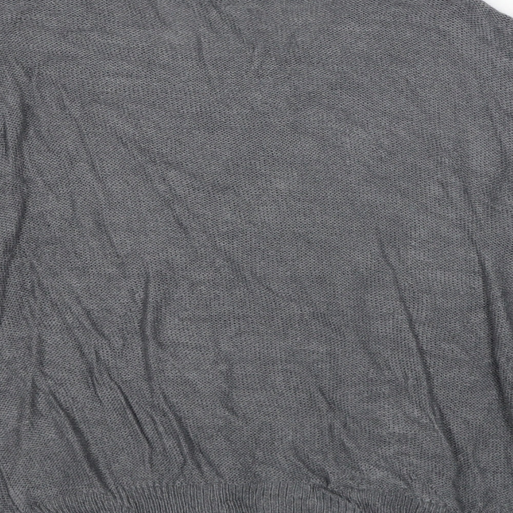 Brave Soul Womens Grey Round Neck Acrylic Pullover Jumper Size XS