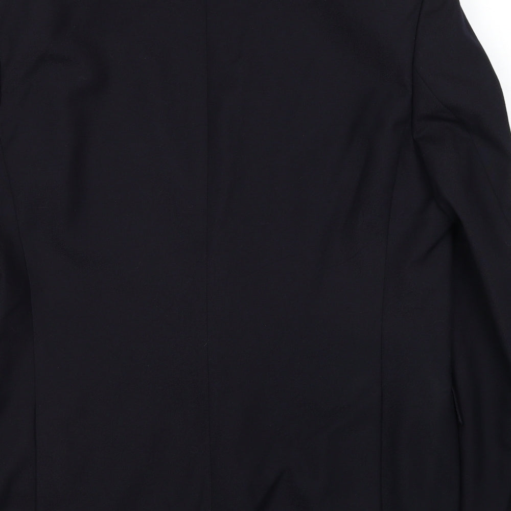 Vartkes Mens Black Acetate Jacket Suit Jacket Size 42 Regular