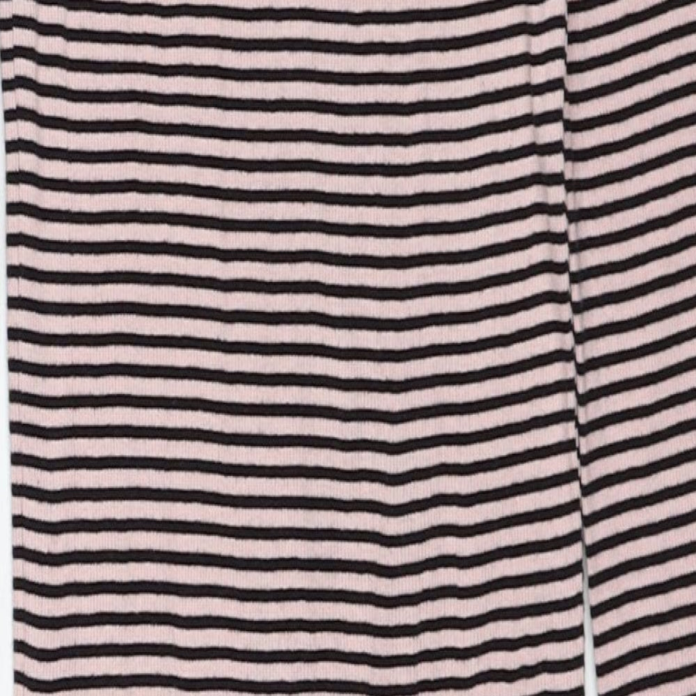 Brave Soul Womens Pink Striped Cotton Jumper Dress Size S Round Neck Pullover
