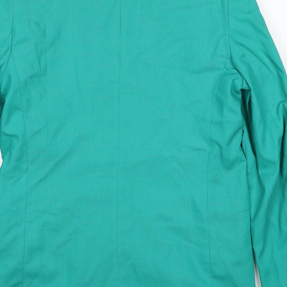 Plus Womens Green Overcoat Coat Size 12 Button