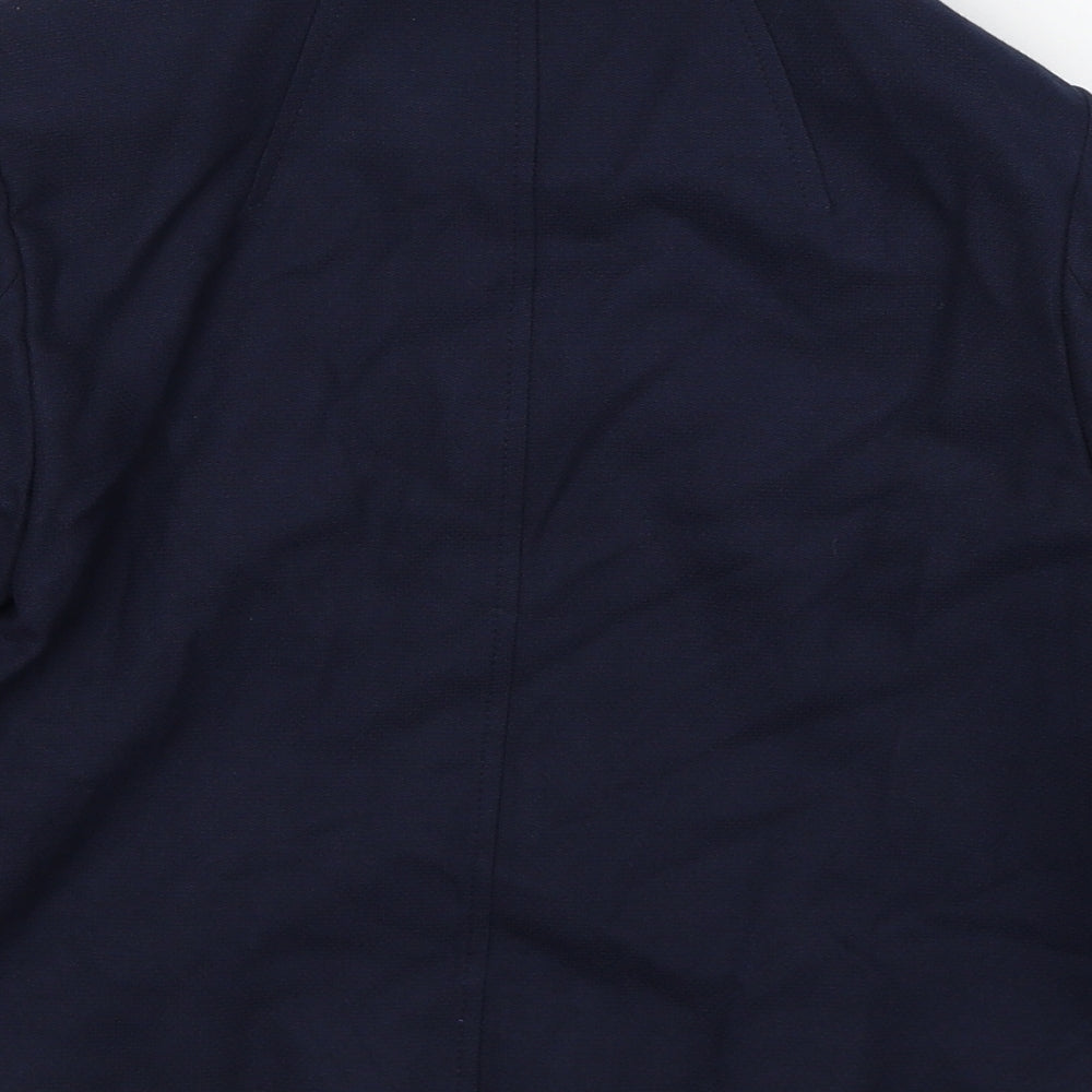 Linea Womens Blue Jacket Blazer Size 8 Button
