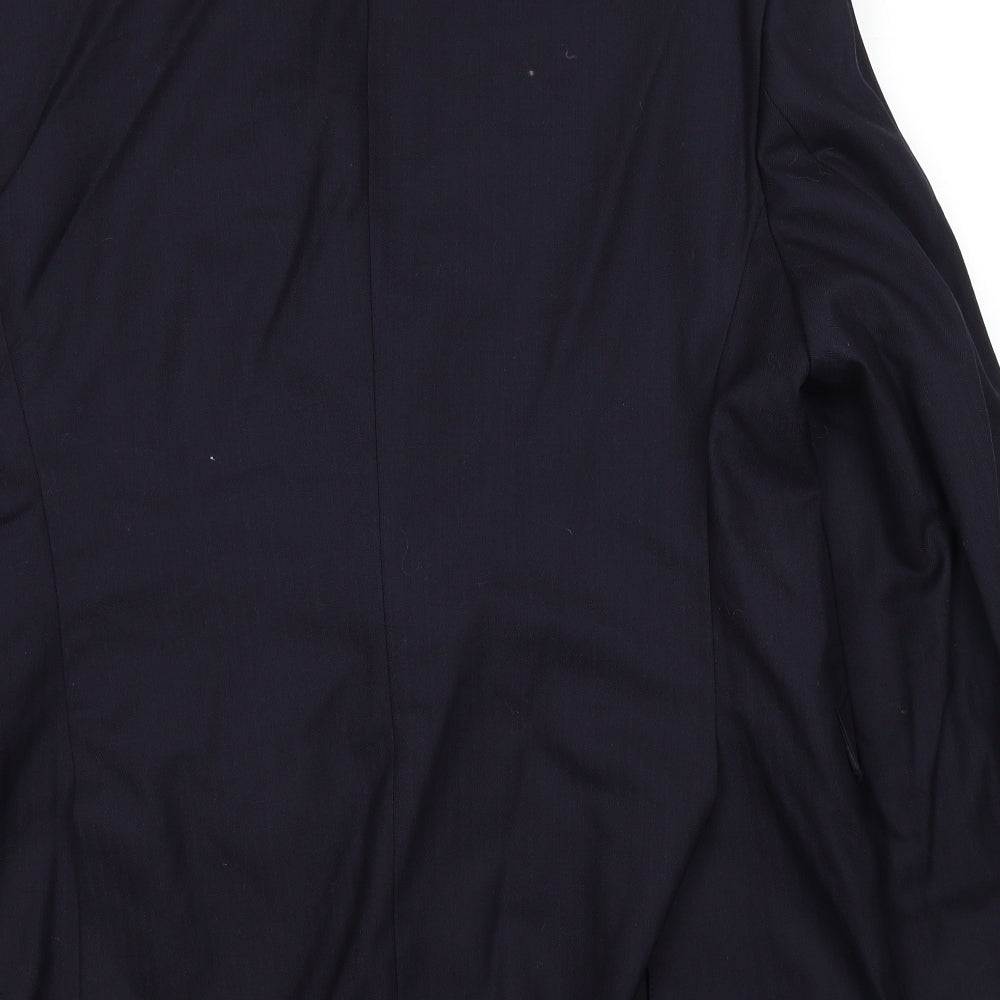 The Label Mens Blue Wool Jacket Suit Jacket Size 44 Regular