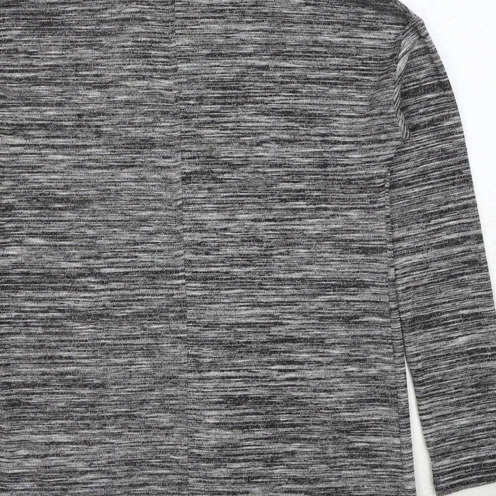 Marks and Spencer Womens Grey V-Neck Polyester Cardigan Jumper Size 10