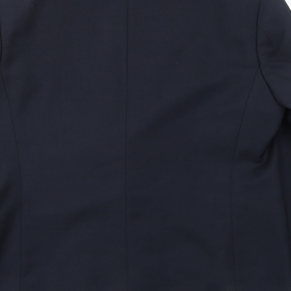 Savatini Mens Blue Polyester Jacket Suit Jacket Size 42 Regular