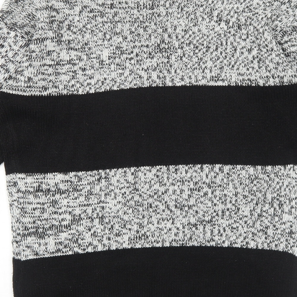 H&M Womens Black Round Neck Acrylic Pullover Jumper Size XS