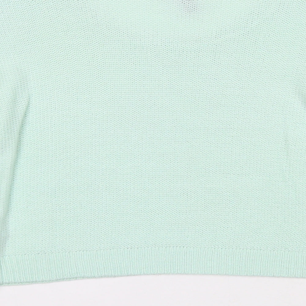 Divided by H&M Womens Green Round Neck Acrylic Pullover Jumper Size 6