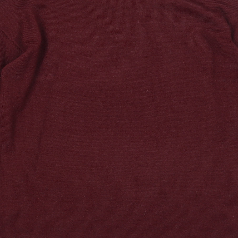 Dorothy Perkins Womens Purple Round Neck Acrylic Pullover Jumper Size 12