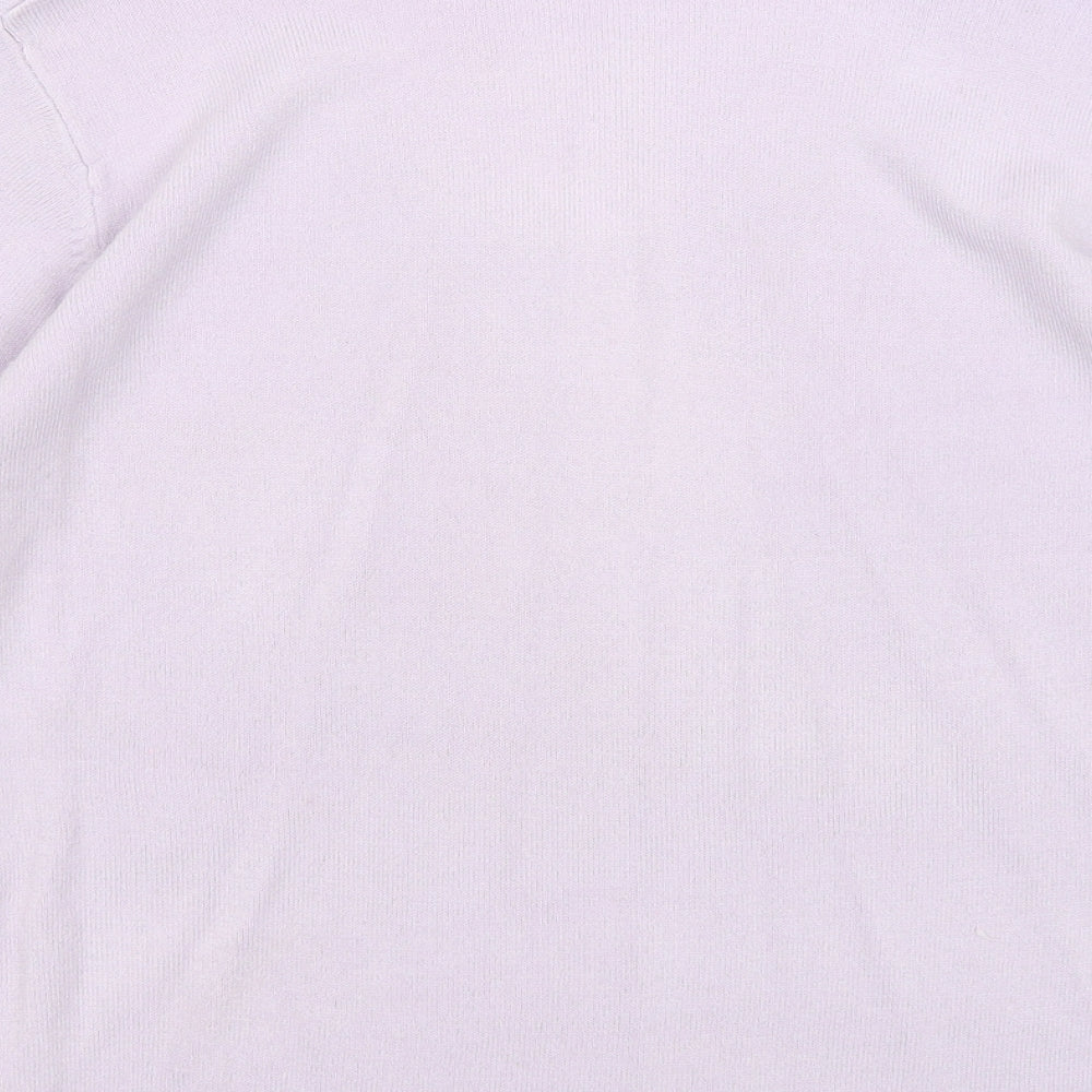 Tigi Womens Purple Scoop Neck Acrylic Pullover Jumper Size 10