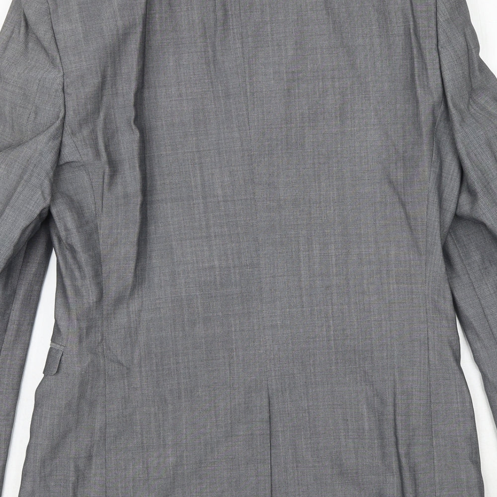 NEXT Mens Grey Wool Jacket Suit Jacket Size 36 Regular