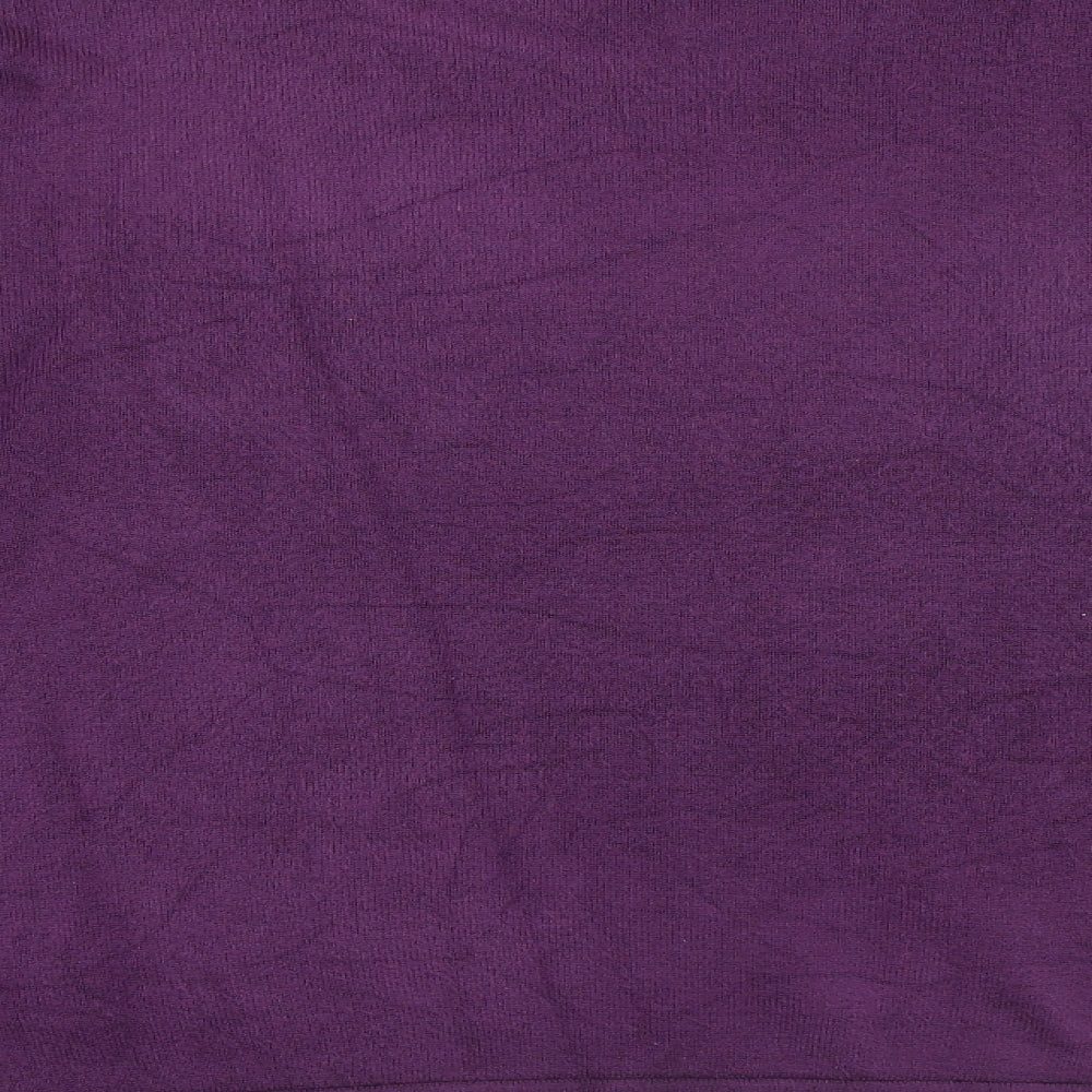 Bonmarché Womens Purple Round Neck Acrylic Pullover Jumper Size XL