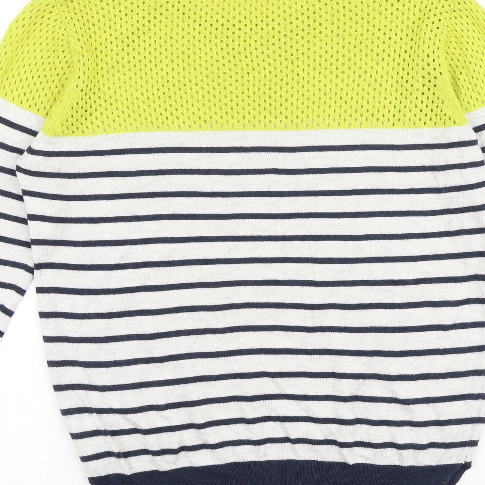 Linea Womens Multicoloured Round Neck Striped Viscose Pullover Jumper Size S