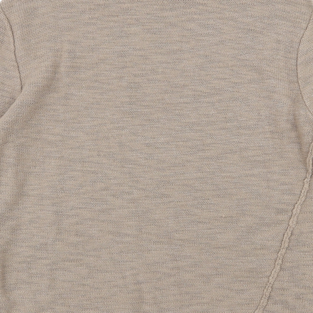 River Island Womens Beige Round Neck Acrylic Pullover Jumper Size S