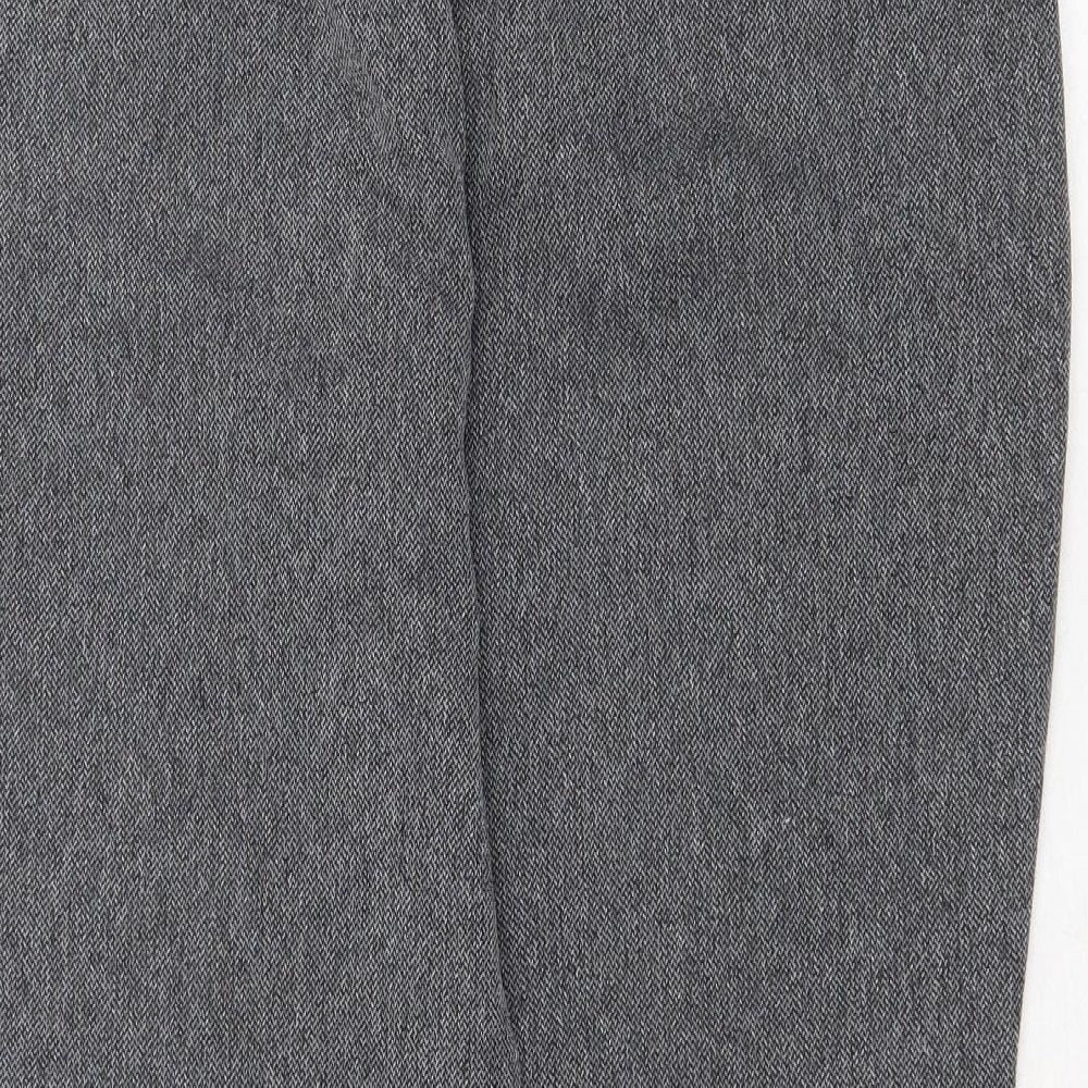 Dorothy Perkins Womens Grey Polyester Carrot Trousers Size 12 Regular Zip - Zipped Pockets