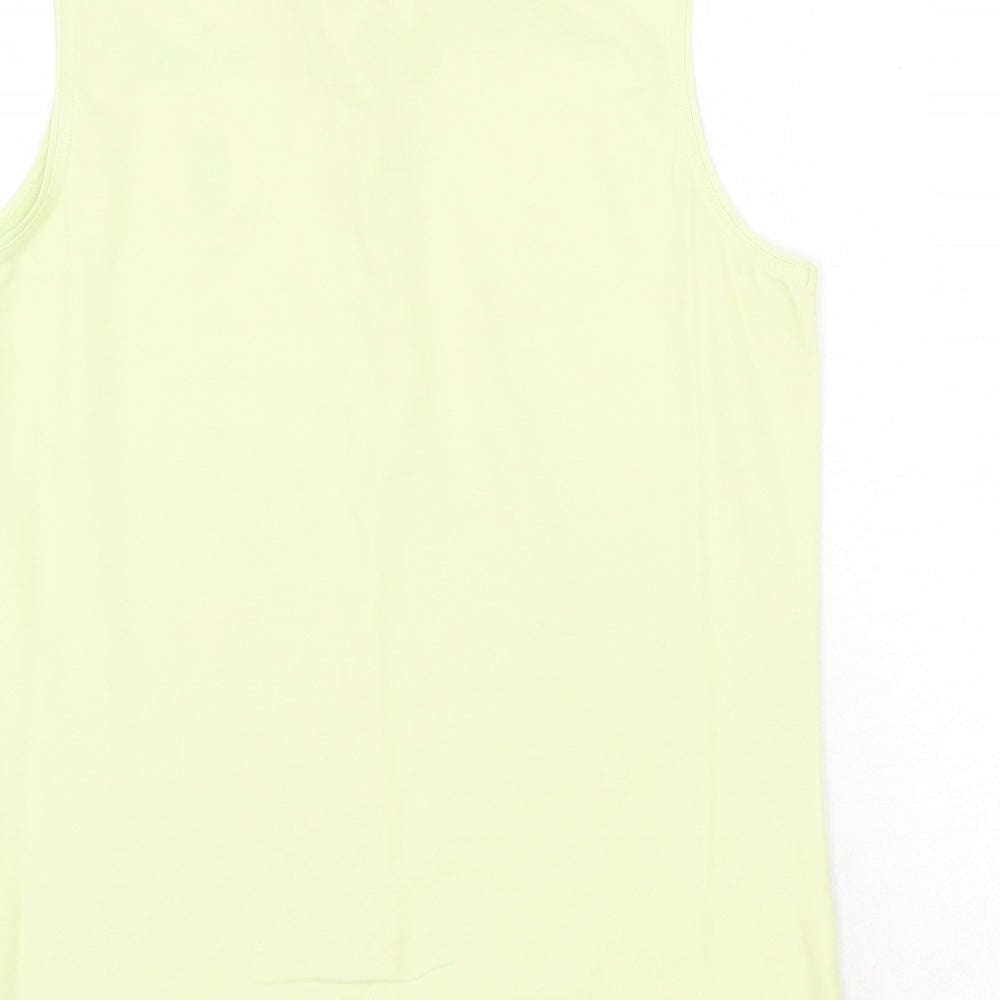 Ashworth Womens Green Cotton Basic Tank Size M Collared