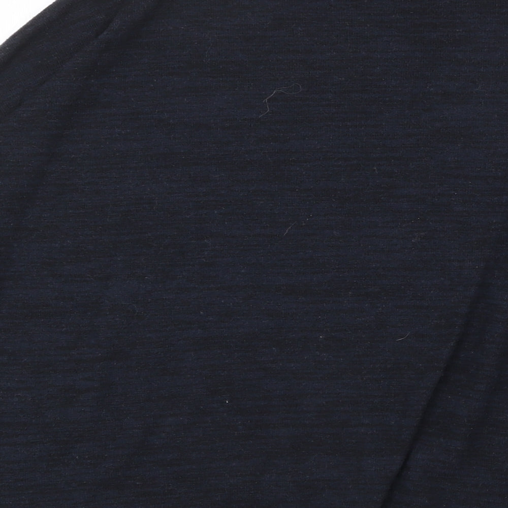 Just Womens Blue High Neck Polyester Pullover Jumper Size S