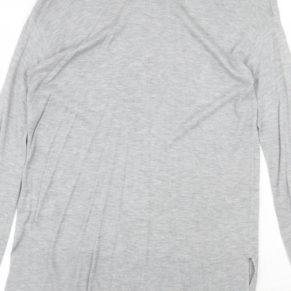 H&M Womens Grey Crew Neck Acrylic Pullover Jumper Size S