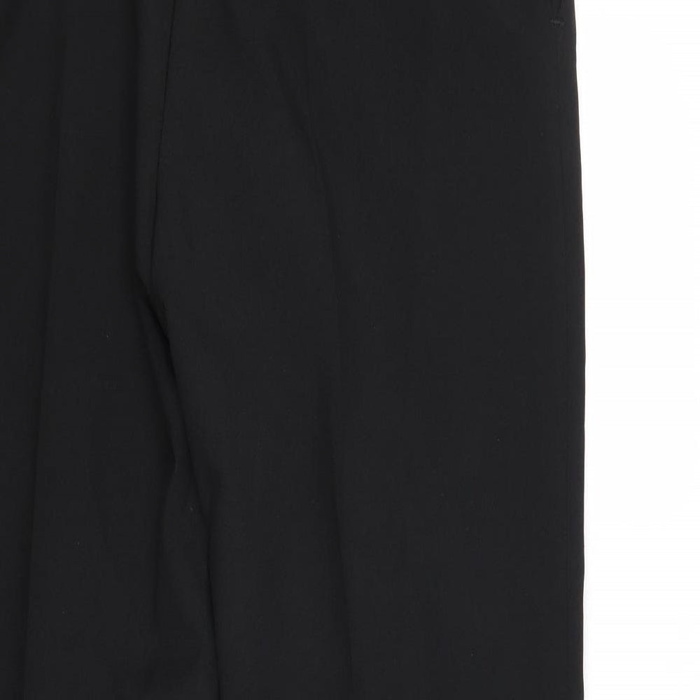 Debenhams Womens Black Polyester Dress Pants Trousers Size 32 Regular Zip