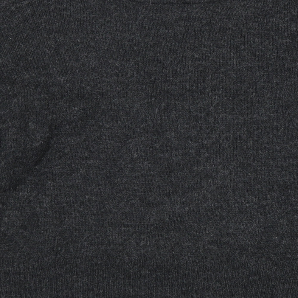 Cooperative Womens Grey Round Neck Acrylic Pullover Jumper Size XS