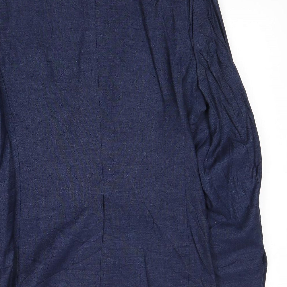 H&M Mens Blue Polyester Jacket Suit Jacket Size 34 Regular