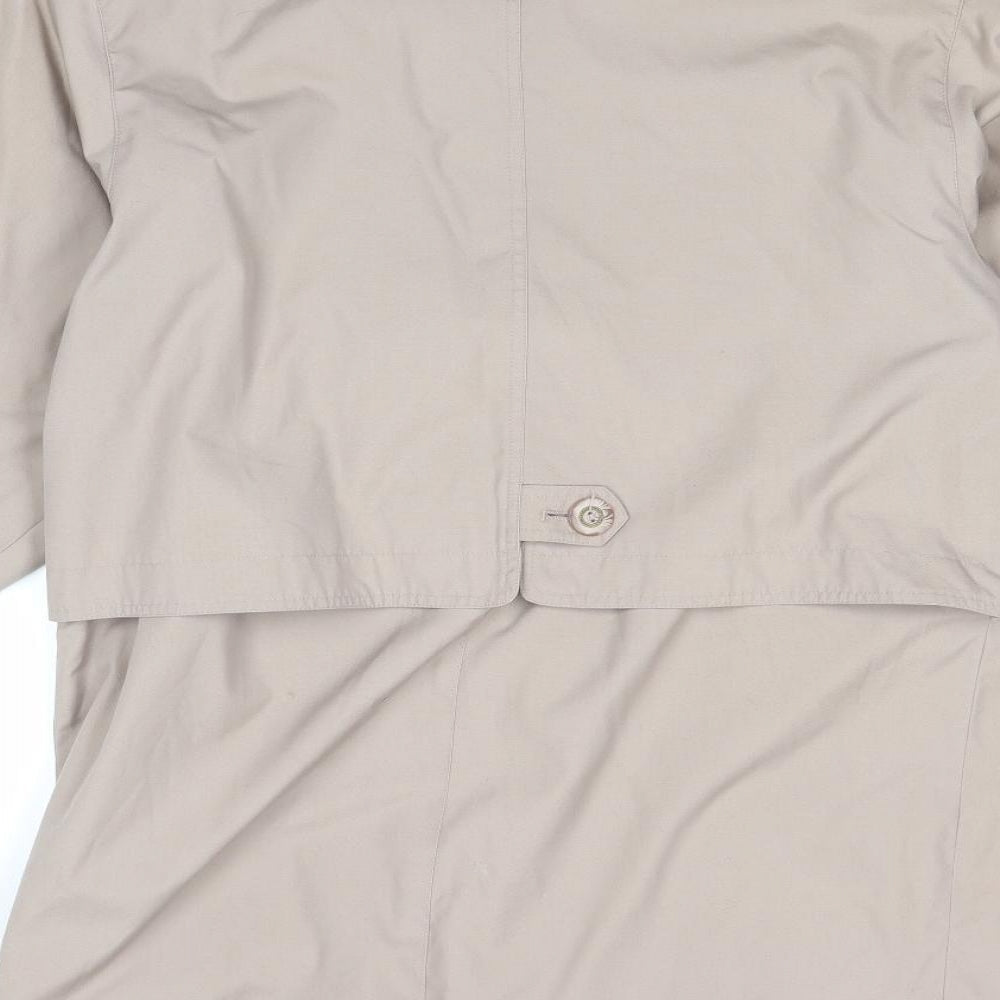 David Barry Womens Beige Jacket Size 10 Button