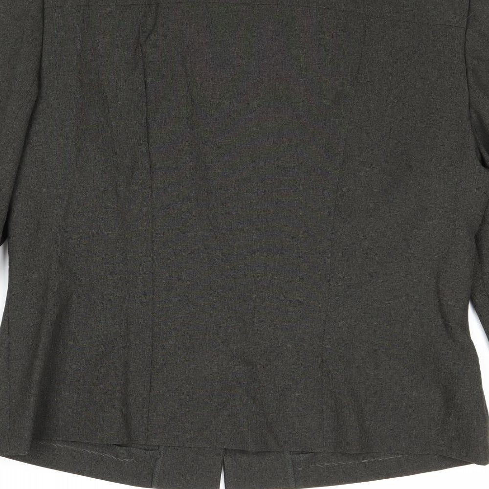 Canda Womens Brown Jacket Blazer Size 16