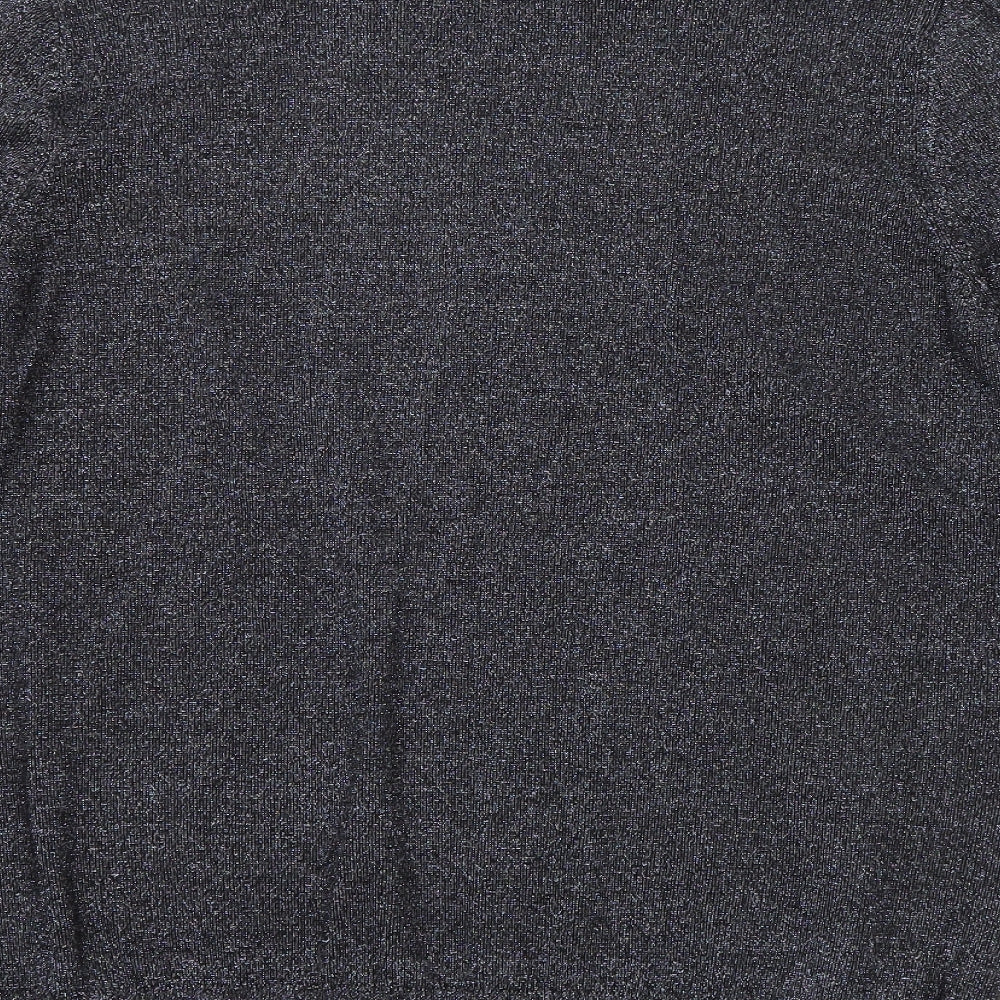 Dorothy Perkins Womens Silver Round Neck Viscose Pullover Jumper Size 18