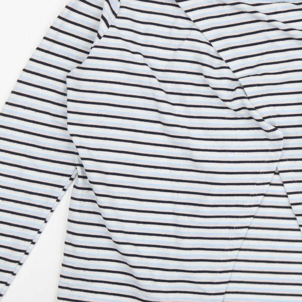 Nocozo Womens Black Round Neck Striped Polyester Pullover Jumper Size 10