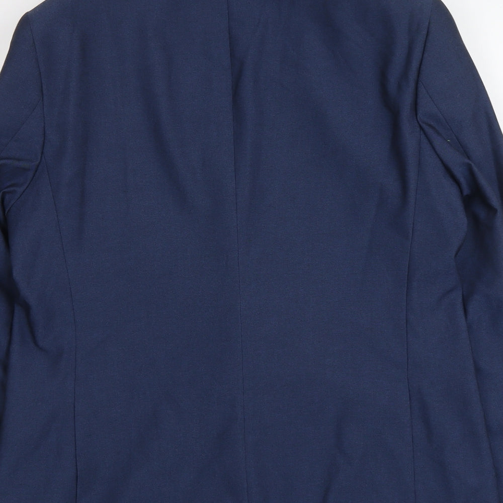 Burton Mens Blue Polyester Jacket Suit Jacket Size L Regular