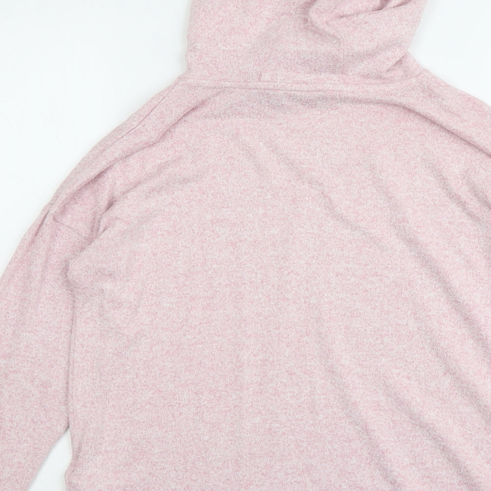 Marks & Spencer Girls Pink Viscose Pullover Hoodie Size 12-13 Years Pullover