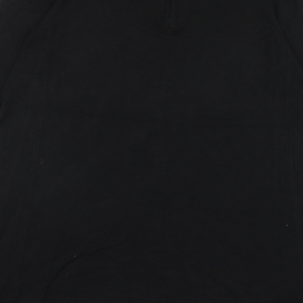 Wallis Womens Black Viscose Trapeze & Swing Size S Round Neck Zip