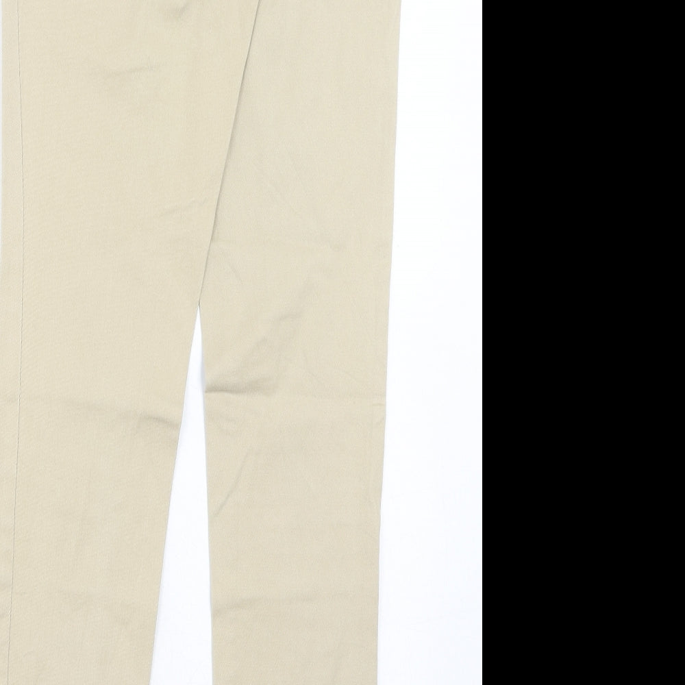 H&M Womens Beige Cotton Skinny Jeans Size 8 Regular Zip