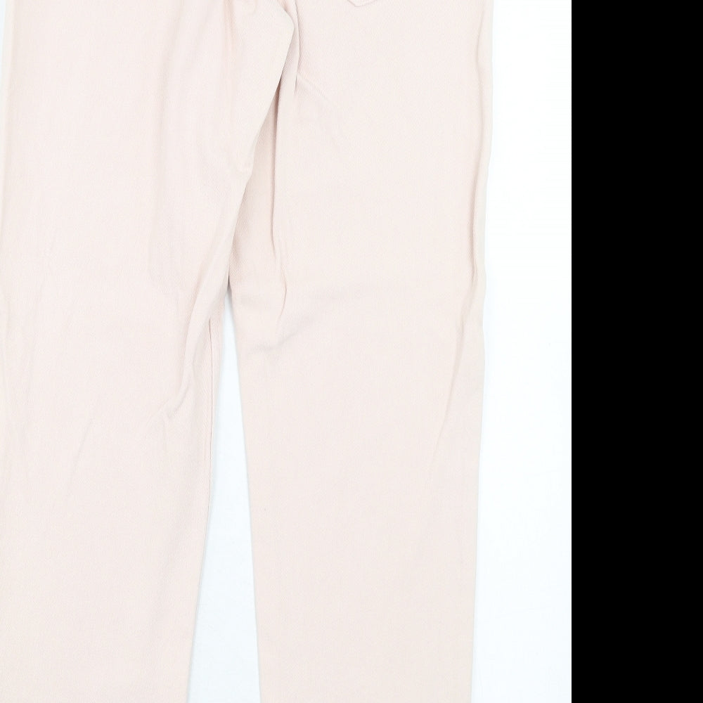H&M Womens Pink Cotton Straight Jeans Size 29 in Regular Button