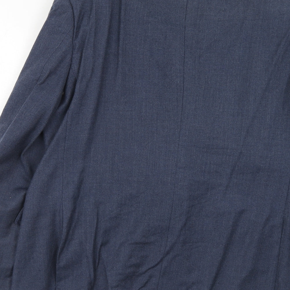Marks & Spencer Mens Blue Wool Jacket Suit Jacket Size 42 Regular