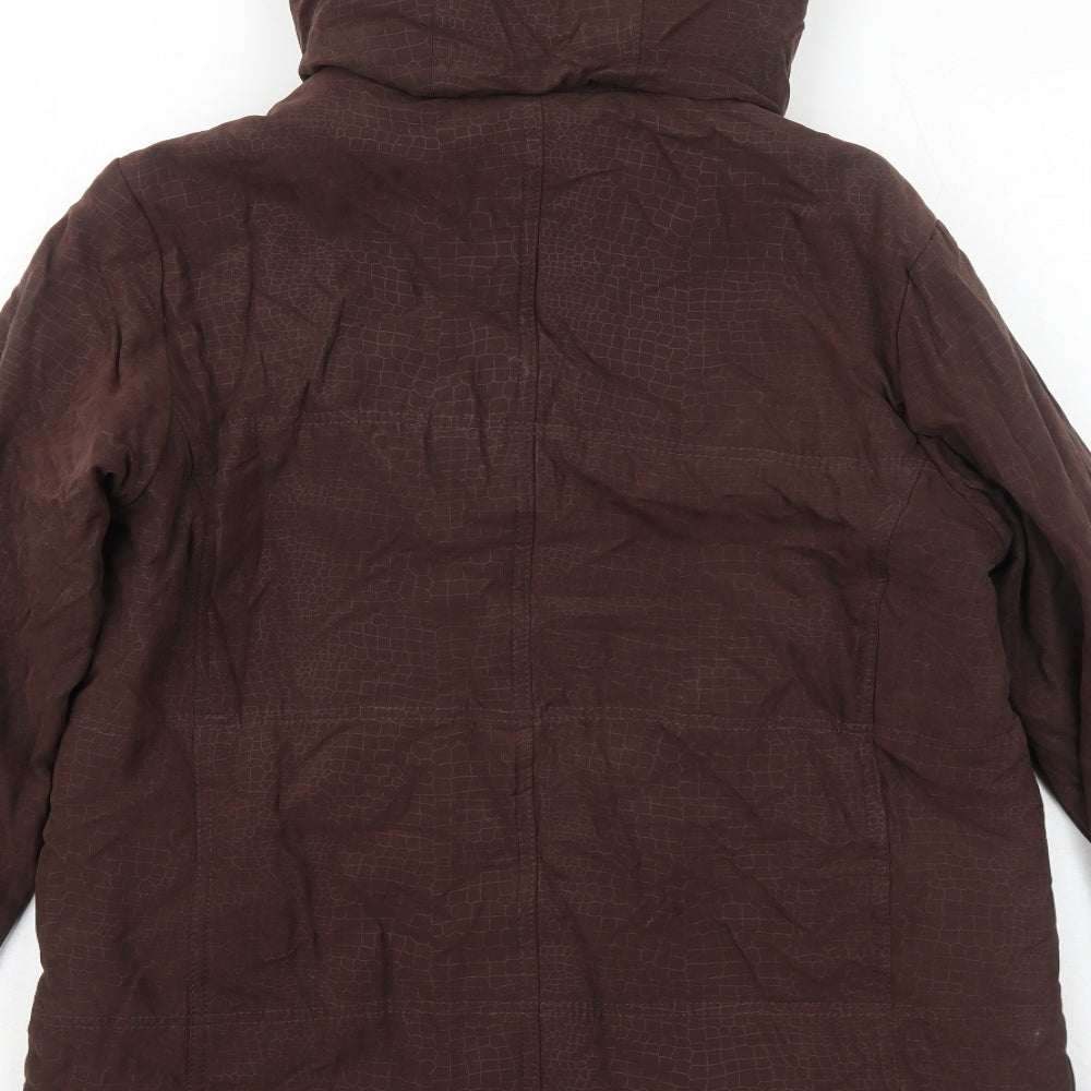 EWM Womens Brown Jacket Size 14 Zip