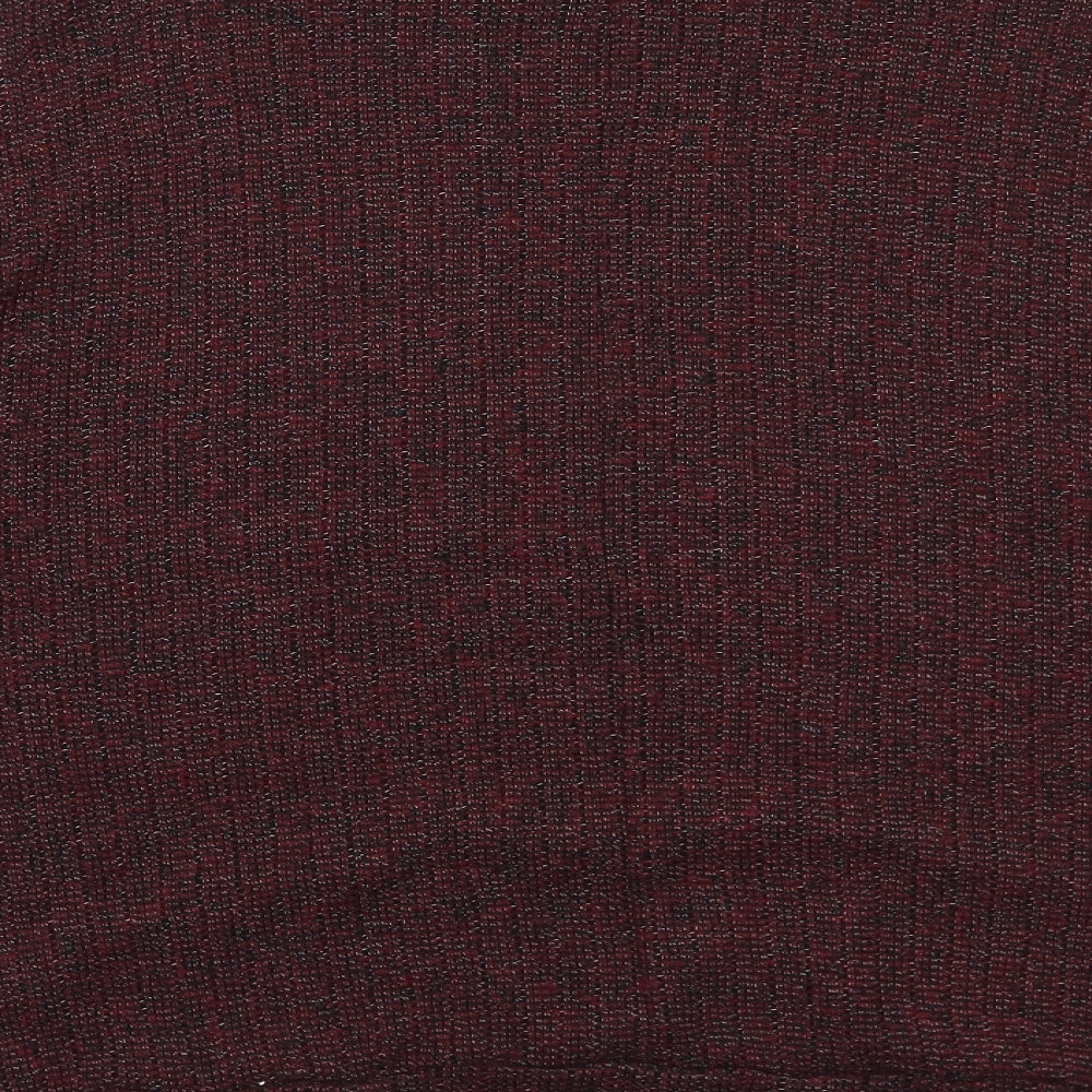 Topshop Womens Red Roll Neck Polyester Pullover Jumper Size 14