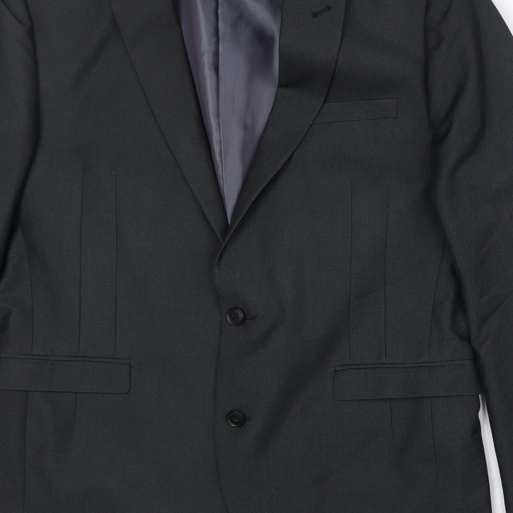 NEXT Mens Grey Polyester Jacket Suit Jacket Size 42 Regular