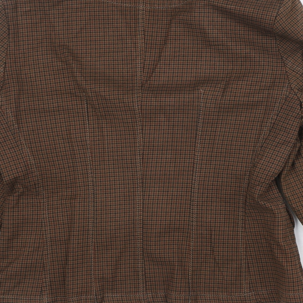New Man Womens Brown Cotton Jacket Blazer Size 8