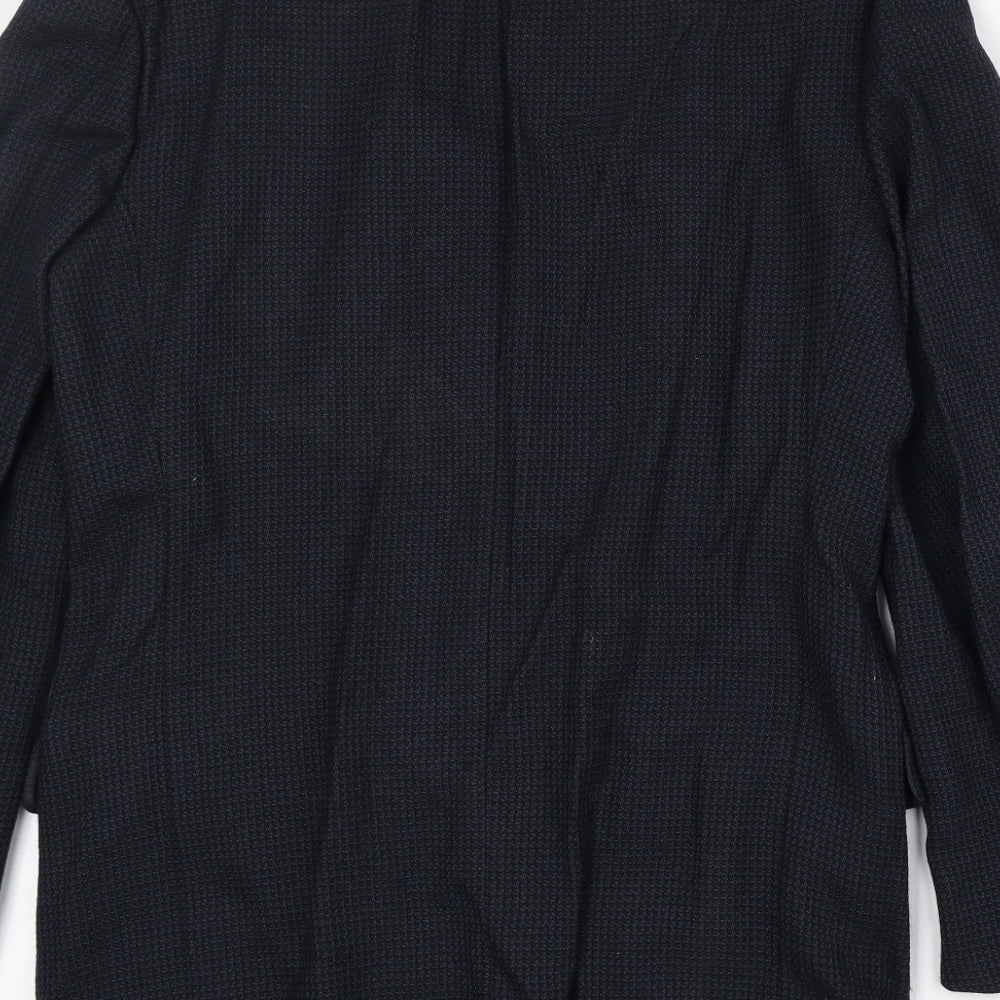 Marks & Spencer Mens Blue Wool Jacket Suit Jacket Size 40 Regular - Textured