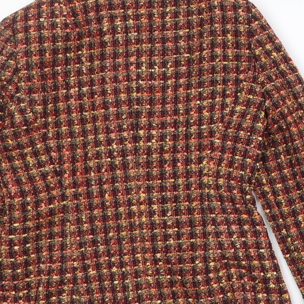 Neinhause Womens Multicoloured Check Acrylic Jacket Blazer Size 12
